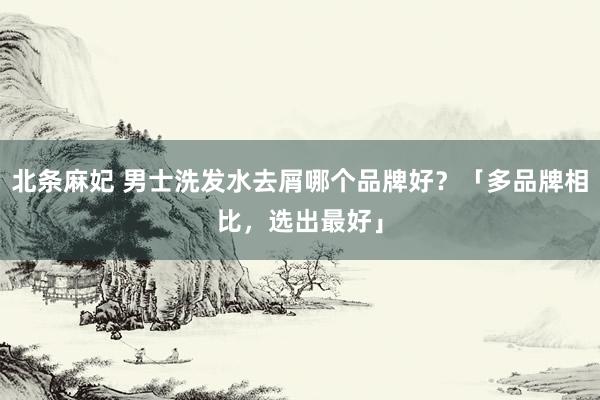 北条麻妃 男士洗发水去屑哪个品牌好？「多品牌相比，选出最好」