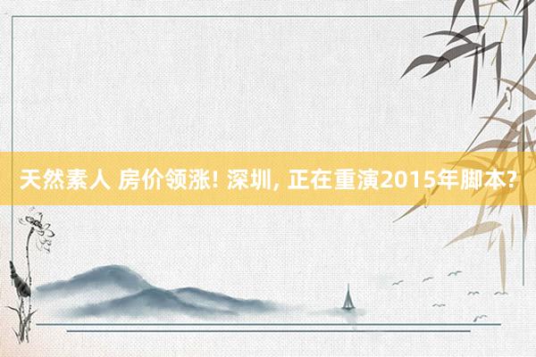 天然素人 房价领涨! 深圳, 正在重演2015年脚本?