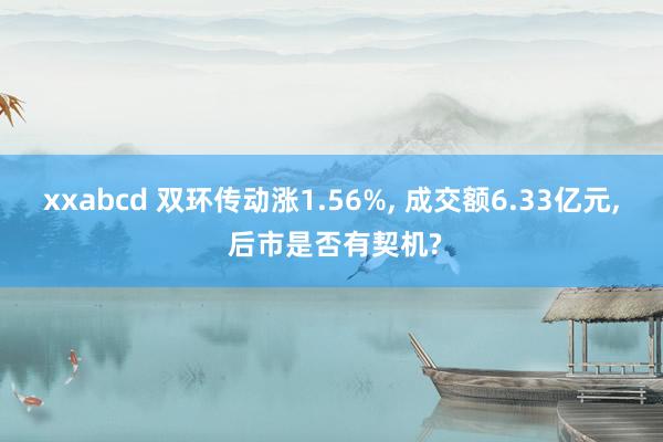 xxabcd 双环传动涨1.56%, 成交额6.33亿元, 后市是否有契机?