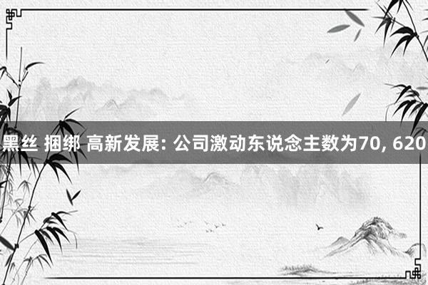 黑丝 捆绑 高新发展: 公司激动东说念主数为70, 620