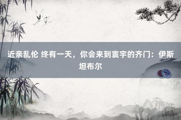 近亲乱伦 终有一天,你会来到寰宇的齐门:伊斯坦布尔